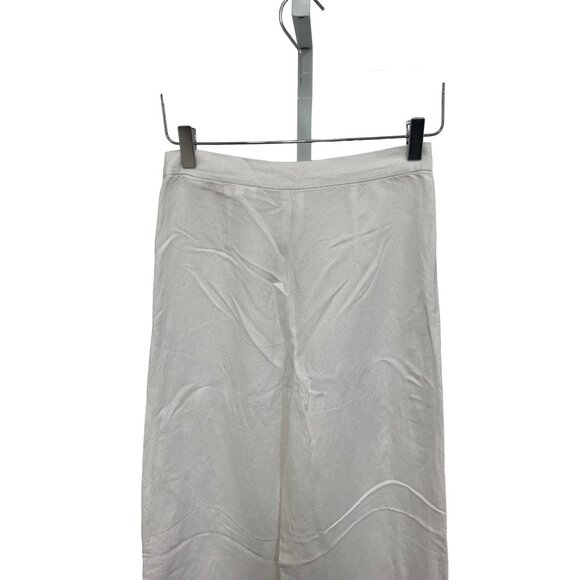 H&M White Linen Blend Wide Leg Pants Flowy - Picture 6 of 6